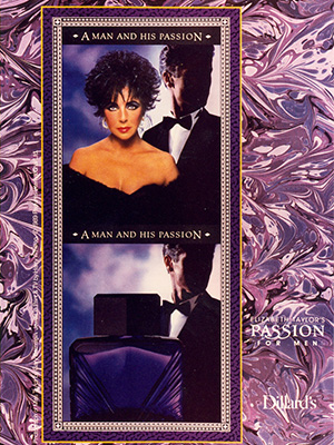 Elizabeth Taylor Passion for Men Ad by Gary Bernstein