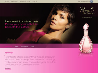 Reveal the Passion website, Halle Berry