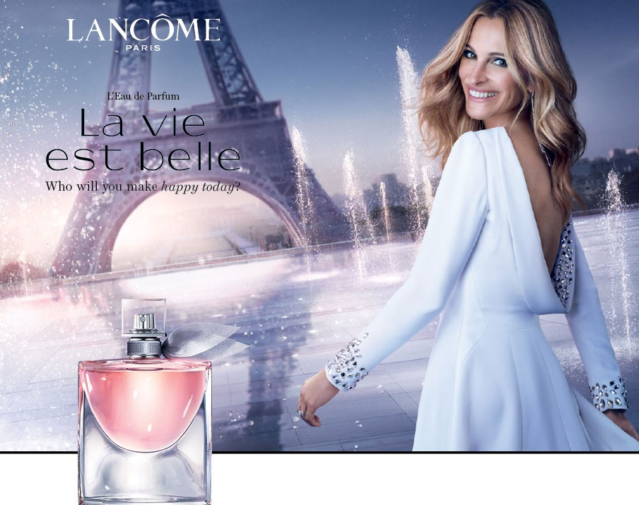 2012 Print ad Lancome Paris retro perfume Actress Julia Roberts photo  01/12/23