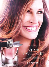 Julia Roberts La Vie Est Belle Perfume celebrity perfumes
