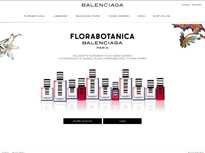 Balenciaga Florabotanica website, Kristen Stewart