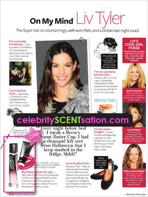 Liv Tyler Givenchy Very Irresistible fragrances, InStyle magazine March 2011