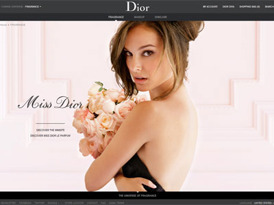 Miss Dior Le Parfum website, Natalie Portman