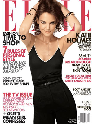 Elle Magazine, Feb 2011, Katie Holmes