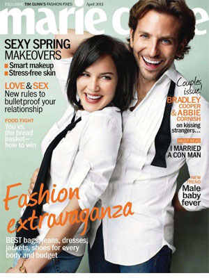 Marie Claire Magazine, April 2011, Abbie Cornish and Bradley Cooper