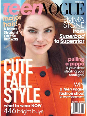 Teen Vogue Magazine, September 2011, Emma Stone