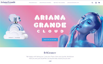 Ariana Grande Cloud website