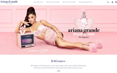 Ariana Grande Thank U Next website