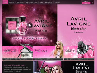 Black Star website, Avril Lavigne