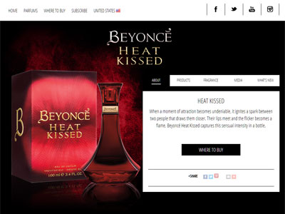 Heat Kissed website, Beyonce