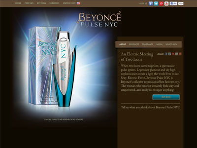 Pulse NYC website, Beyonce
