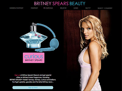 Curious website, Britney Spears