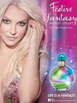 Britney Spears Festive Fantasy celebrity scent ad