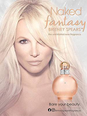 Britney Spears Naked Fantasy celebrity perfumes advert