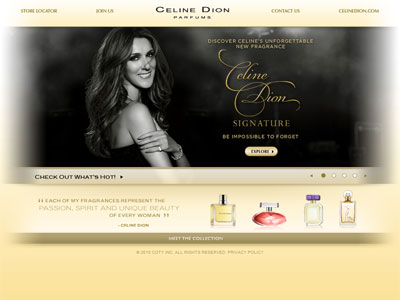 Celine Dion Signature website, Celine Dion