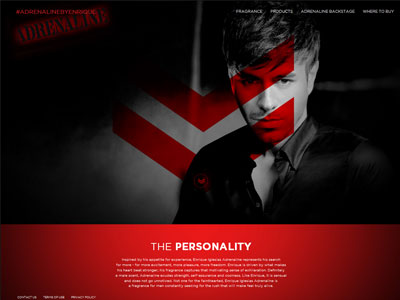 Adrenaline website, Enrique Iglesias