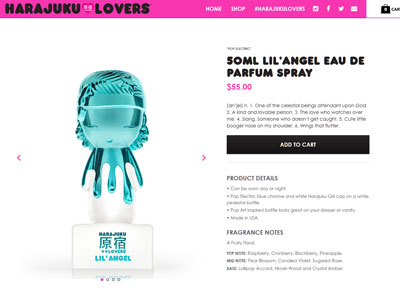 Harajuku Lovers Pop Electric Lil' Angel website, Gwen Stefani
