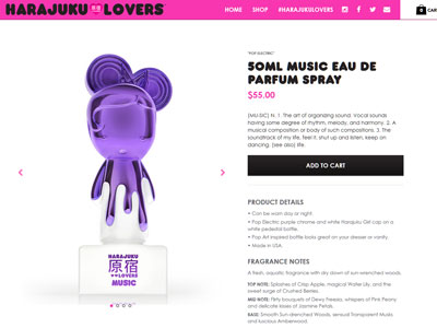 Harajuku Lovers Pop Electric Music website, Gwen Stefani