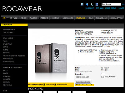 9IX Rocawear website, Jay-Z