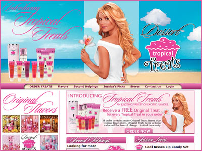 Hula Girl Fragrance website, Jessica Simpson