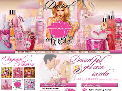 Taste Delicious Kissable Fragrance website, Jessica Simpson