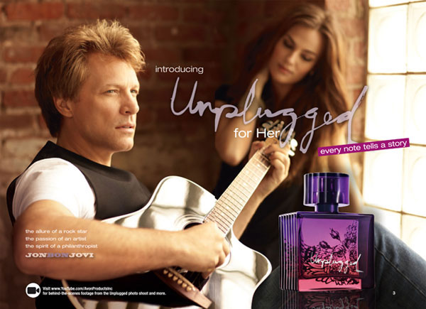Jon Bon Jovi Unplugged for Her Perfume