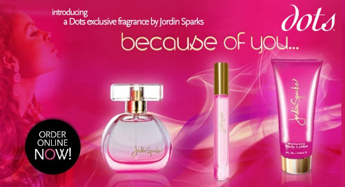 Jordin Sparks, Because of You fragrance debut Dots