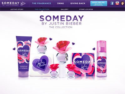 Someday website, Justin Bieber