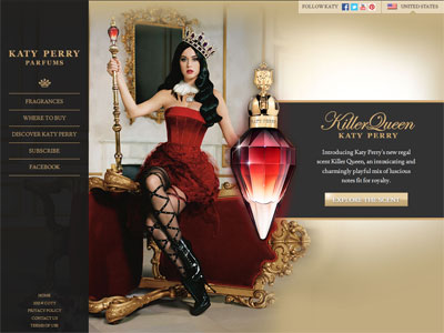 Killer Queen website, Katy Perry