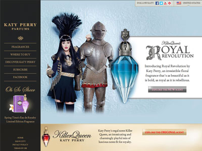 Killer Queen Royal Revolution website, Katy Perry