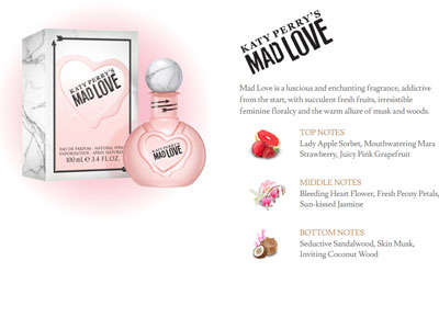 Mad Love website, Katy Perry