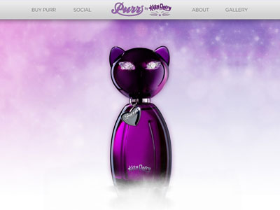Purr website, Katy Perry