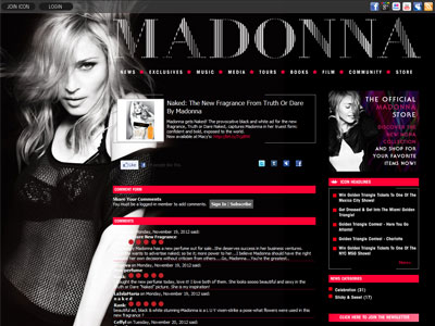 Truth or Dare Naked website, Madonna