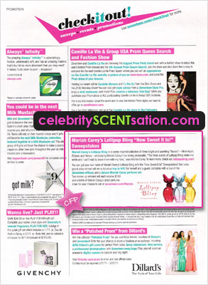 Lollipop Bling Mariah Carey fragrances, Seventeen magazine March 2011
