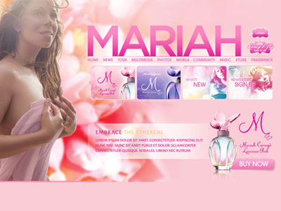 Luscious Pink website, Mariah Carey