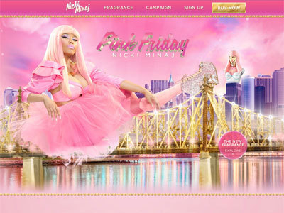 Pink Friday website, Nicki Minaj