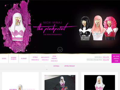 The Pinkprint website, Nicki Minaj