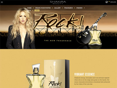 Rock by Shakira website, Shakira