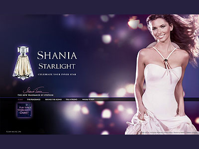 Shania Starlight website, Shania Twain