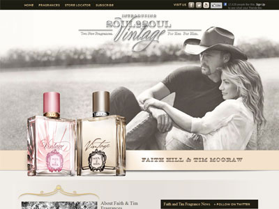Soul 2 Soul Vintage for Him website, Tim McGraw