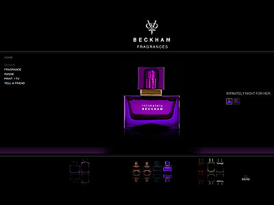 Intimately Beckham Night website, Victoria Beckham