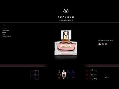 Intimately Beckham website, Victoria Beckham