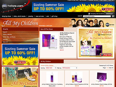 Charm website, All My Children