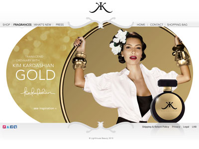 Gold website, Kim Kardashian