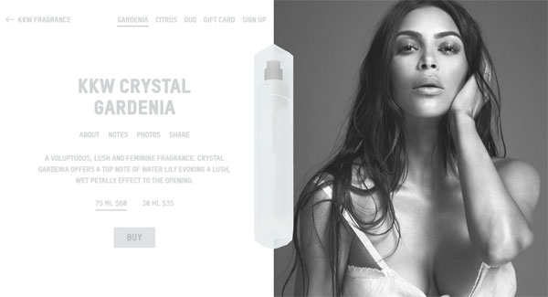 KKW Crystal Gardenia Website
