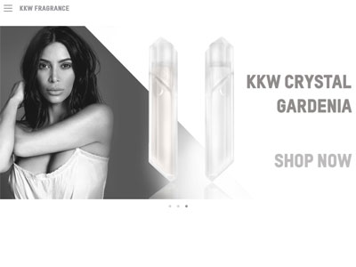 KKW Crystal Gardenia website, Kim Kardashian