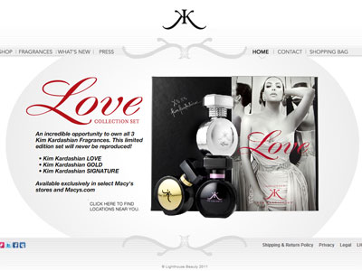 Love website, Kim Kardashian